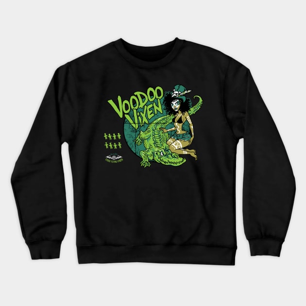 voodoo Vixen Crewneck Sweatshirt by heartattackjack